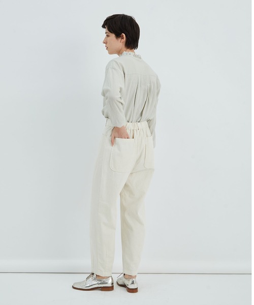 conges payes ADIEU TRISTESSE（コンジェ ペイエ アデュートリステス）の「ダーツヘムパンツ（その他パンツ・レディース・チャコール/キナリ・38）」の8枚目の写真