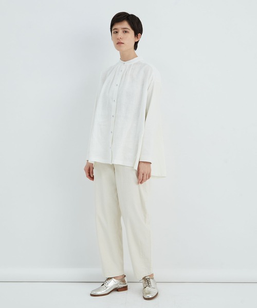 conges payes ADIEU TRISTESSE（コンジェ ペイエ アデュートリステス）の「ダーツヘムパンツ（その他パンツ・レディース・チャコール/キナリ・38）」の15枚目の写真