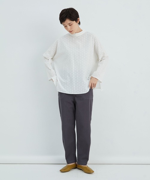 conges payes ADIEU TRISTESSE（コンジェ ペイエ アデュートリステス）の「ダーツヘムパンツ（その他パンツ・レディース・チャコール/キナリ・38）」の11枚目の写真