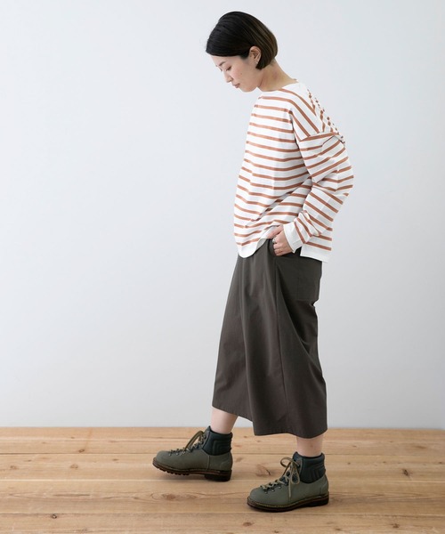 EKAL（エカル）の「EKAL　コハニングボーダーTシャツ（Tシャツ/カットソー・レディース・ブラック系その他/ブラウン系その他/オレンジ系・FREE）」の18枚目の写真