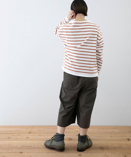 EKAL（エカル）の「EKAL　コハニングボーダーTシャツ（Tシャツ/カットソー・レディース・ブラック系その他/ブラウン系その他/オレンジ系・FREE）」の16枚目の写真