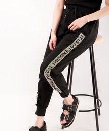 BLACK JACKALL CROWN ポンチ サイドジルコンプリント ジョガー トラックパンツ