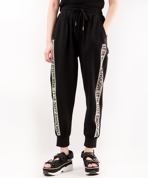 BLACK JACKALL CROWN(ブラックジャッカルクラウン)の「BLACK JACKALL CROWN ポンチ サイドジルコンプリント ジョガー トラックパンツ(その他パンツ・レディース・ブラック・M)」の6枚目の写真