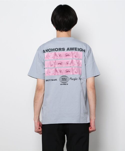 AVIREX(アヴィレックス)の「ガールズ アイ パッチ Tシャツ/GIRLS EYE PATCH T-SHIRT(Tシャツ/カットソー・レディース・ホワイト/ブラック/ベージュ/サックスブルー・MEDIUM/LARGE/X-LARGE)」の6枚目の写真