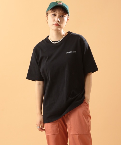 AVIREX(アヴィレックス)の「ガールズ アイ パッチ Tシャツ/GIRLS EYE PATCH T-SHIRT(Tシャツ/カットソー・レディース・ホワイト/ブラック/ベージュ/サックスブルー・MEDIUM/LARGE/X-LARGE)」の18枚目の写真