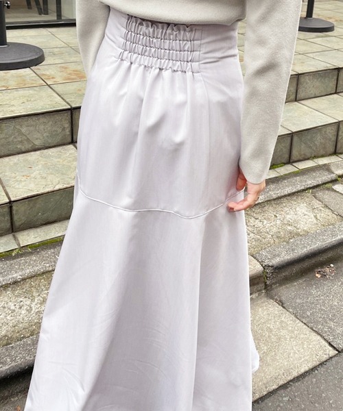 one after another NICE CLAUP(ワンアフターアナザーナイスクラップ)の「Sサイズあり スリットマーメイドスカート(スカート・レディース・ネイビー/ブルー/アイボリー/グレー系その他・SMALL/MEDIUM)」の16枚目の写真