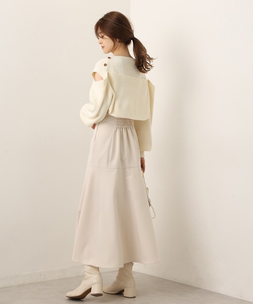 one after another NICE CLAUP(ワンアフターアナザーナイスクラップ)の「Sサイズあり スリットマーメイドスカート(スカート・レディース・ネイビー/ブルー/アイボリー/グレー系その他・SMALL/MEDIUM)」の8枚目の写真