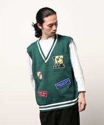 ニット」に該当するメンズのベスト（グリーン・カーキ/緑色系