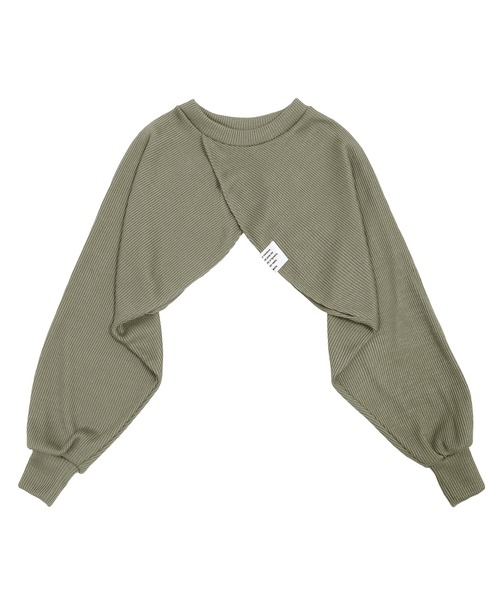 Figments（フィグメンツ）の「サマーニットボレロ（ニット/セーター・レディース・ブラック/オフホワイト/カーキ・FREE）」の7枚目の写真