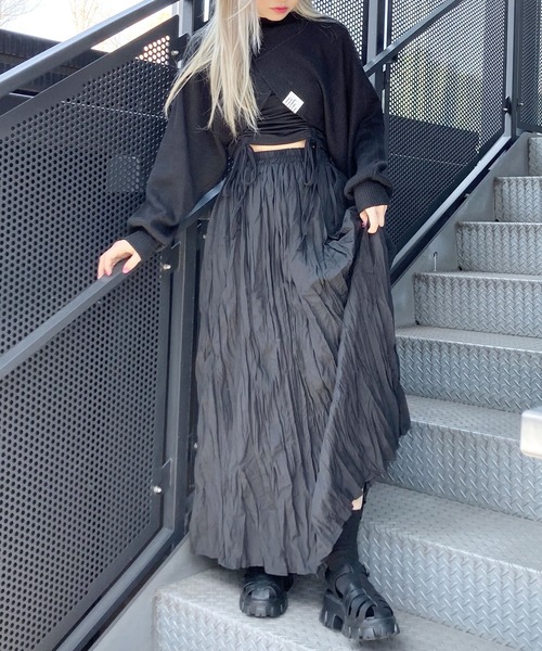 Figments（フィグメンツ）の「サマーニットボレロ（ニット/セーター・レディース・ブラック/オフホワイト/カーキ・FREE）」の15枚目の写真