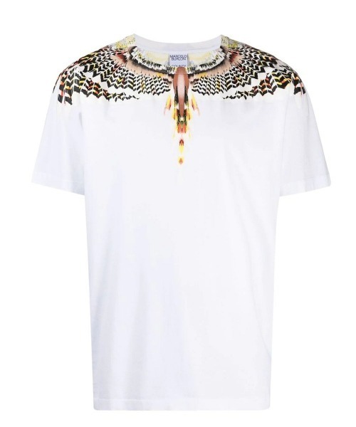 MARCELO BURLON(マルセロ・バーロン)の「【MARCELO BURLON】GRIZZLY WINGS REGULAR TEE(Tシャツ/カットソー・メンズ・ホワイト系その他/ホワイト×イエロー・M/L)」の1枚目の写真