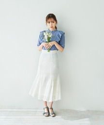 PROPORTION BODY DRESSING | ボーダーレースマーメイドスカート / 1212120405(スカート)