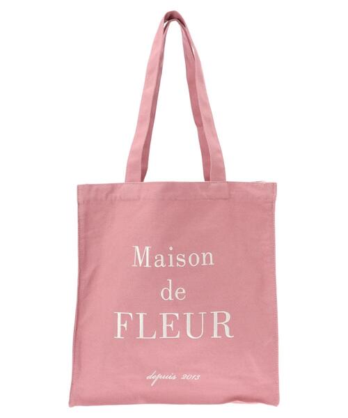 Maison de FLEUR(メゾンドフルール)の「ブランドロゴ刺繍スクエアトートバッグ(トートバッグ・レディース・ブラウン/ピンク/ブラック/ブルー/グリーン/イエロー/ピンク系その他・FREE)」の16枚目の写真