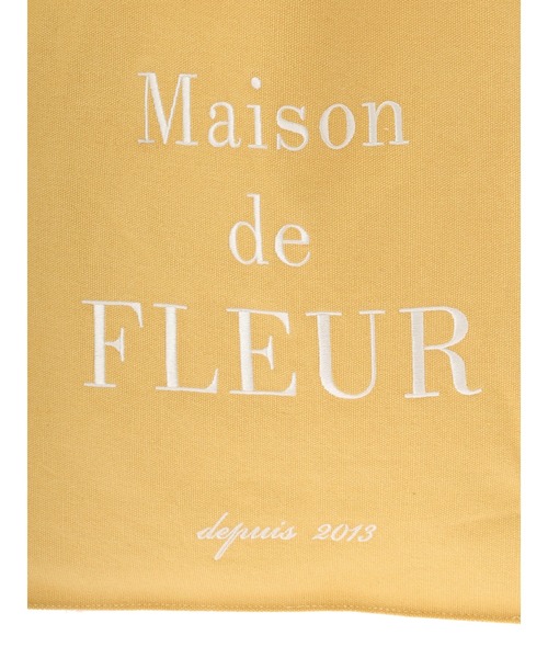 Maison de FLEUR(メゾンドフルール)の「ブランドロゴ刺繍スクエアトートバッグ(トートバッグ・レディース・ブラウン/ピンク/ブラック/ブルー/グリーン/イエロー/ピンク系その他・FREE)」の11枚目の写真