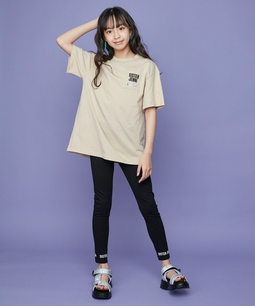 SISTER JENNI（SISTER JENNI）の「刺しゅうポケットBIGTシャツ（Tシャツ/カットソー・キッズ・グリーン/オフホワイト/ベージュ・130cm/140cm/150cm/160cm）」の6枚目の写真