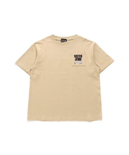 SISTER JENNI（SISTER JENNI）の「刺しゅうポケットBIGTシャツ（Tシャツ/カットソー・キッズ・グリーン/オフホワイト/ベージュ・130cm/140cm/150cm/160cm）」の12枚目の写真