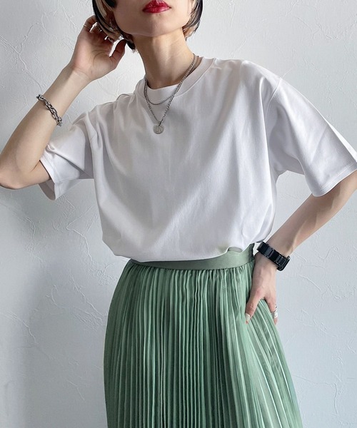 PAGEBOY（ページボーイ）の「クラシックTシャツ（Tシャツ/カットソー・レディース・ブラック/オフホワイト/ホワイト系その他/グリーン系その他/コーラルピンク・FREE）」の8枚目の写真