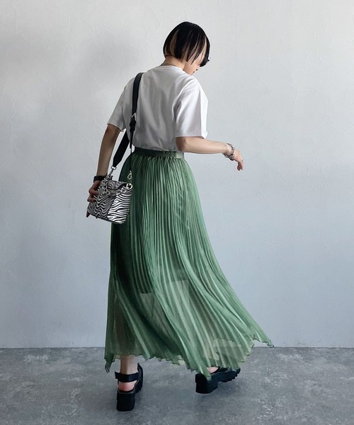 PAGEBOY（ページボーイ）の「クラシックTシャツ（Tシャツ/カットソー・レディース・ブラック/オフホワイト/ホワイト系その他/グリーン系その他/コーラルピンク・FREE）」の9枚目の写真