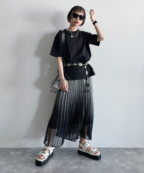 PAGEBOY（ページボーイ）の「クラシックTシャツ（Tシャツ/カットソー・レディース・ブラック/オフホワイト/ホワイト系その他/グリーン系その他/コーラルピンク・FREE）」の12枚目の写真