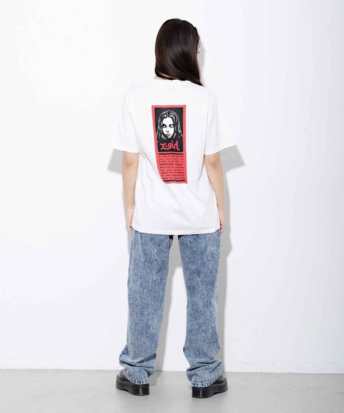 X-girl（エックスガール）の「WORDS FACE S/S TEE/ワーズ