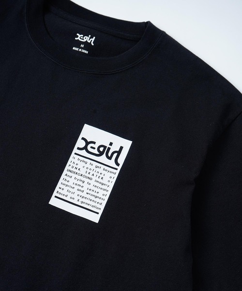 X-girl（エックスガール）の「WORDS FACE S/S TEE/ワーズフェイス　Tシャツ（Tシャツ/カットソー・レディース・ホワイト/ブラック・S/M/L/XL）」の11枚目の写真