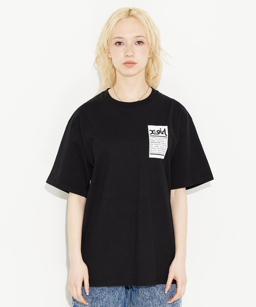 X-girl（エックスガール）の「WORDS FACE S/S TEE/ワーズ