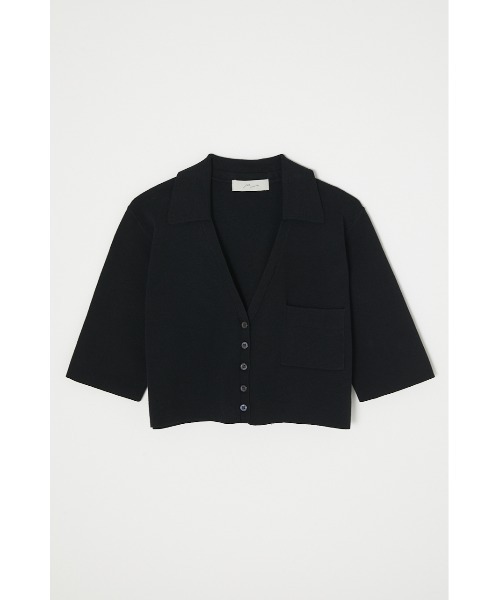 M_(エムアンダーバー)の「【M_】SHORT KNIT シャツ(ニット/セーター・レディース・ベージュ/アイボリー/ブラック・FREE)」の3枚目の写真