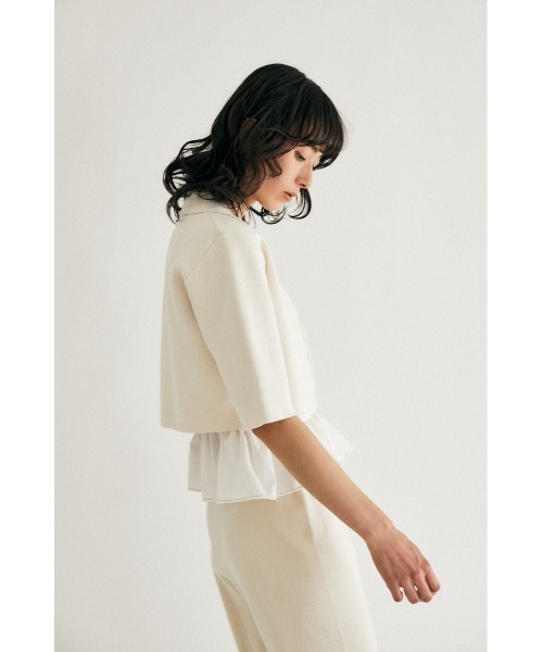 M_(エムアンダーバー)の「【M_】SHORT KNIT シャツ(ニット/セーター・レディース・ベージュ/アイボリー/ブラック・FREE)」の14枚目の写真