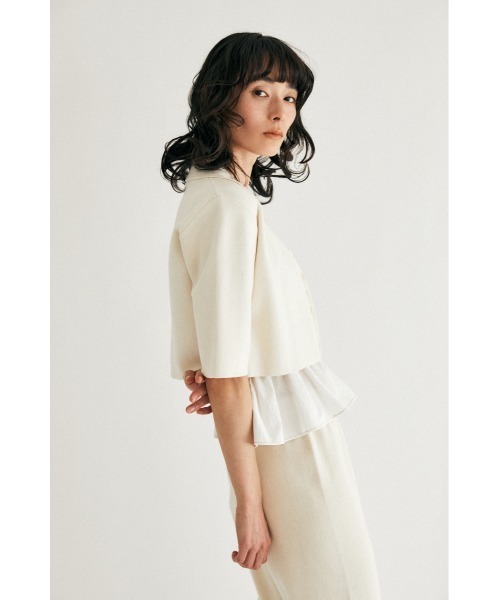 M_(エムアンダーバー)の「【M_】SHORT KNIT シャツ(ニット/セーター・レディース・ベージュ/アイボリー/ブラック・FREE)」の15枚目の写真