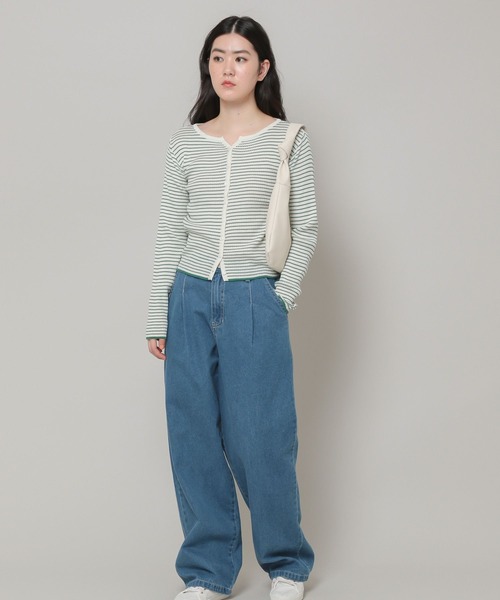 ALAND(エーランド)の「3.3Field Trip/ONE TUCKデニムパンツ 2285616(デニムパンツ・レディース・インディゴブルー/ライトブルー・FREE)」の3枚目の写真