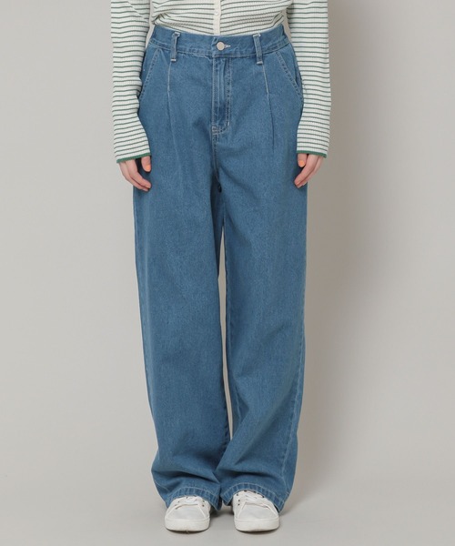 ALAND(エーランド)の「3.3Field Trip/ONE TUCKデニムパンツ 2285616(デニムパンツ・レディース・インディゴブルー/ライトブルー・FREE)」の7枚目の写真