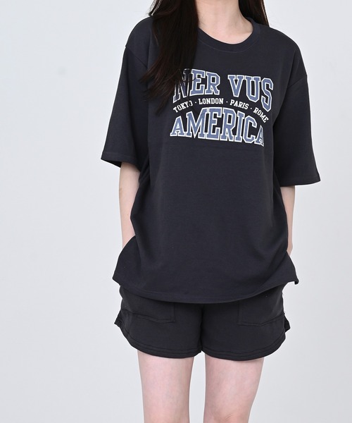 上下2点セット カントリーロゴｔ ショートパンツルームウェア ルームウェア パジャマ Me Em Select ミームセレクト のファッション通販 Zozotown