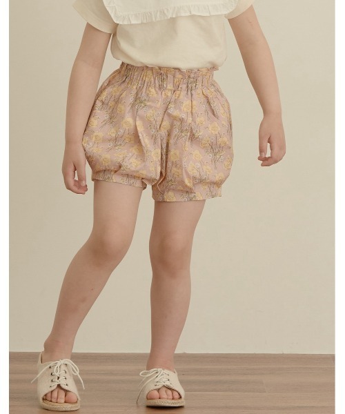 Lycee mine（リセマイン）の「アソートガールズショートパンツ（スウェットパンツ・キッズ・ライトベージュ/ライラック/アイボリー/ライトピンク/マスタード/ラベンダー/ブラック/カーキ/サーモンピンク・130cm/110cm/140cm/120cm/100cm）」の9枚目の写真