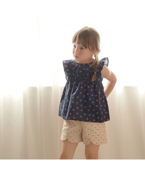 Lycee mine（リセマイン）の「アソートガールズショートパンツ（スウェットパンツ・キッズ・ライトベージュ/ライラック/アイボリー/ライトピンク/マスタード/ラベンダー/ブラック/カーキ/サーモンピンク・130cm/110cm/140cm/120cm/100cm）」の20枚目の写真