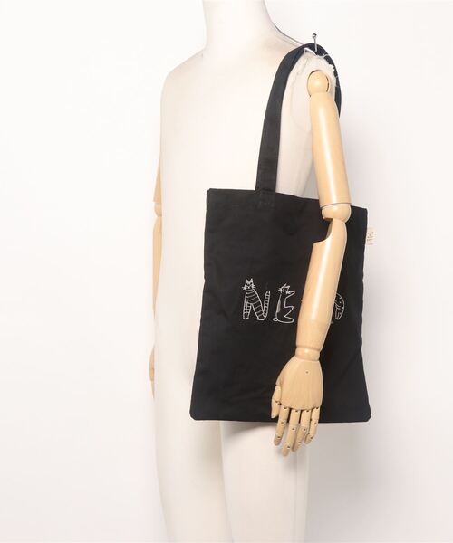 salle de bal(サルデバル)の「【 nyan de bal / ニャンデバル 】 NEKO ふらっと トート 猫 ネコ ねこ NEKO TOTE SDI(トートバッグ・レディース・ブラック/アイボリー/グリーン/グレー・FREE)」の11枚目の写真