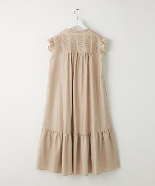 EMMEL REFINES（エメルリファインズ）の「＜EMMEL REFINES（エメル リファインズ）＞EM フロントピンタック ワンピース（ワンピース・レディース・ブラック/ベージュ・FREE）」の3枚目の写真