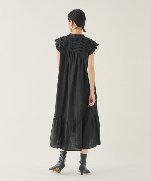 EMMEL REFINES（エメルリファインズ）の「＜EMMEL REFINES（エメル リファインズ）＞EM フロントピンタック ワンピース（ワンピース・レディース・ブラック/ベージュ・FREE）」の13枚目の写真