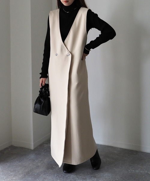 Riberry（リベリー）の「2WAYダブルボタンロングジレ/ジャンパー