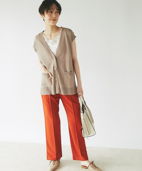 un dix cors（アンディコール）の「レイヤードで上級者　深Vネックニットベスト（ベスト・レディース・ライトベージュ/モカ/チャコール・FREE）」の22枚目の写真