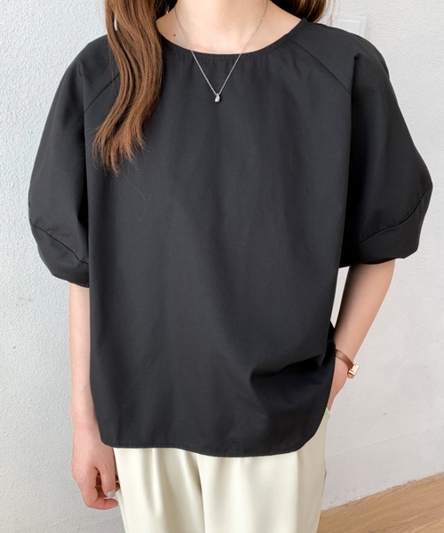 Diosfront（ディオスフロント）の「バルーンスリーブブラウス（シャツ/ブラウス・レディース・ブラック系/ブラック/ホワイト/グリーン/ライトブルー・FREE）」の17枚目の写真