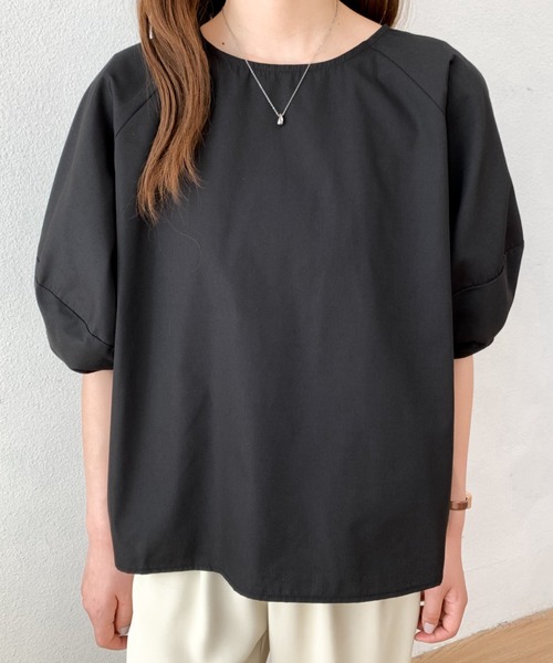 Diosfront（ディオスフロント）の「バルーンスリーブブラウス（シャツ/ブラウス・レディース・ブラック系/ブラック/ホワイト/グリーン/ライトブルー・FREE）」の18枚目の写真