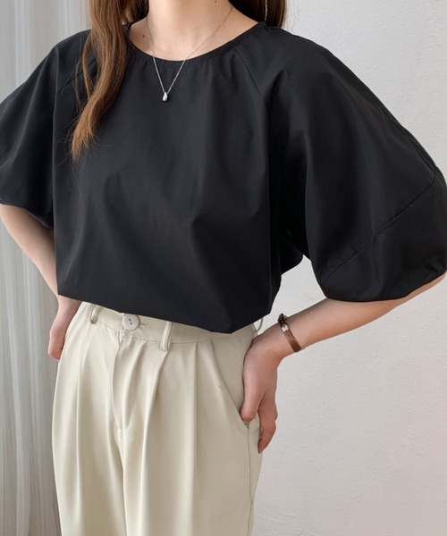 Diosfront（ディオスフロント）の「バルーンスリーブブラウス（シャツ/ブラウス・レディース・ブラック系/ブラック/ホワイト/グリーン/ライトブルー・FREE）」の20枚目の写真