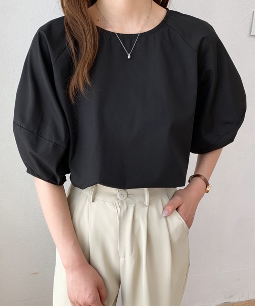 Diosfront（ディオスフロント）の「バルーンスリーブブラウス（シャツ/ブラウス・レディース・ブラック系/ブラック/ホワイト/グリーン/ライトブルー・FREE）」の21枚目の写真