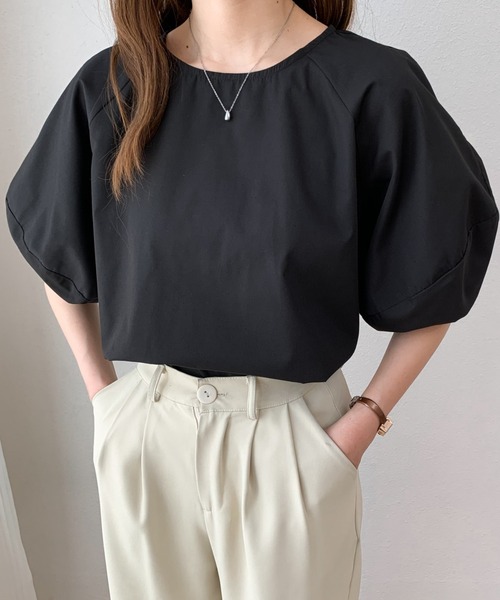 Diosfront（ディオスフロント）の「バルーンスリーブブラウス（シャツ/ブラウス・レディース・ブラック系/ブラック/ホワイト/グリーン/ライトブルー・FREE）」の22枚目の写真