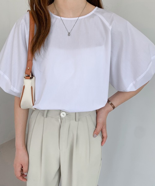 Diosfront（ディオスフロント）の「バルーンスリーブブラウス（シャツ/ブラウス・レディース・ブラック系/ブラック/ホワイト/グリーン/ライトブルー・FREE）」の15枚目の写真