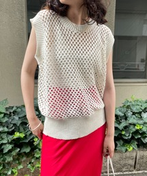 mystic | スクエアメッシュニットベスト(ベスト)