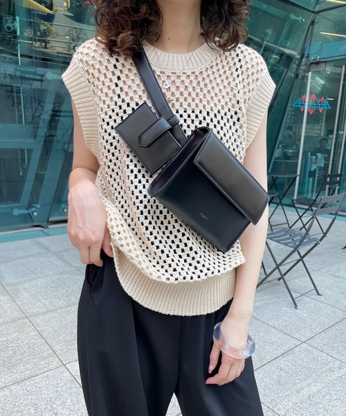 mystic（ミスティック）の「スクエアメッシュニットベスト（ベスト・レディース・ブラック/ベージュ/オフホワイト・FREE）」の12枚目の写真