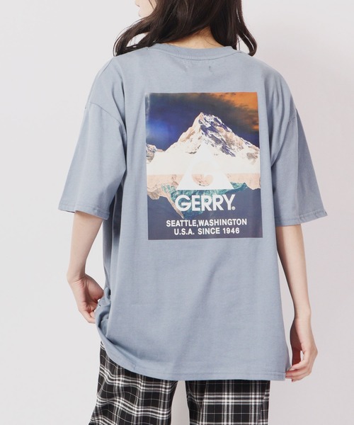 GERRY(ジェリー)の「GERRY USAコットン20天竺バックプリント ルーズTシャツ(Tシャツ/カットソー・メンズ・ブラック/ダークグリーン/パープル/その他/ホワイト系その他/ブラック系その他/グリーン系その他/ブルー系その他/パープル系その他/グレイッシュブルー/ホワイト系その他2/ホワイト系その他3/ブラック系その他2/グリーン系その他2/ブルー系その他2・M/L/LL)」の11枚目の写真