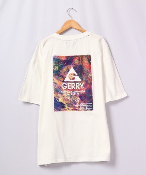 GERRY(ジェリー)の「GERRY USAコットン20天竺バックプリント ルーズTシャツ(Tシャツ/カットソー・メンズ・ブラック/ダークグリーン/パープル/その他/ホワイト系その他/ブラック系その他/グリーン系その他/ブルー系その他/パープル系その他/グレイッシュブルー/ホワイト系その他2/ホワイト系その他3/ブラック系その他2/グリーン系その他2/ブルー系その他2・M/L/LL)」の4枚目の写真