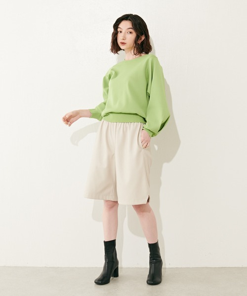 Lui's（ルイス）の「エコレザーハーフパンツ(セットアップ対応)（その他パンツ・レディース・ライトベージュ/ブラック・FREE）」の16枚目の写真